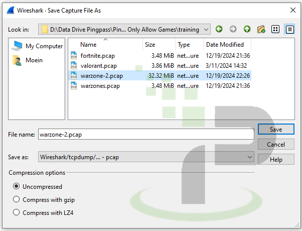 گرفتن خروجی فایل برای ارسال به پشتیبان سایت pingpass